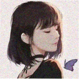 伤感单色动漫头像分类封面，低头垂发的人物轮廓